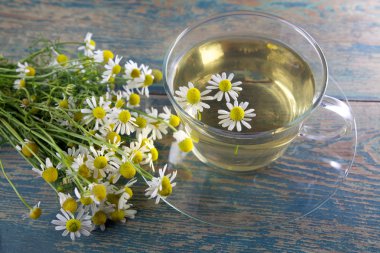 çiçekli papatya çayı fincan