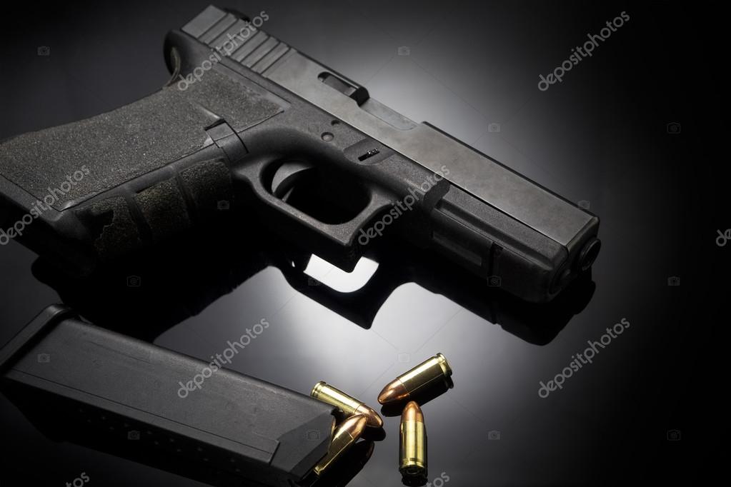 Pistol gun on black background Stock Photo by ©vetre 90715890