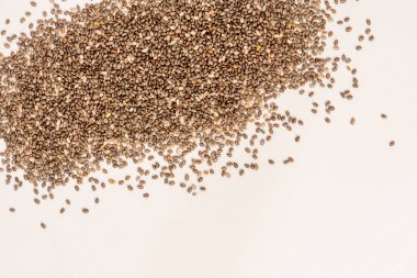 Sağlıklı yemek için ön planda güzel chia tohumları