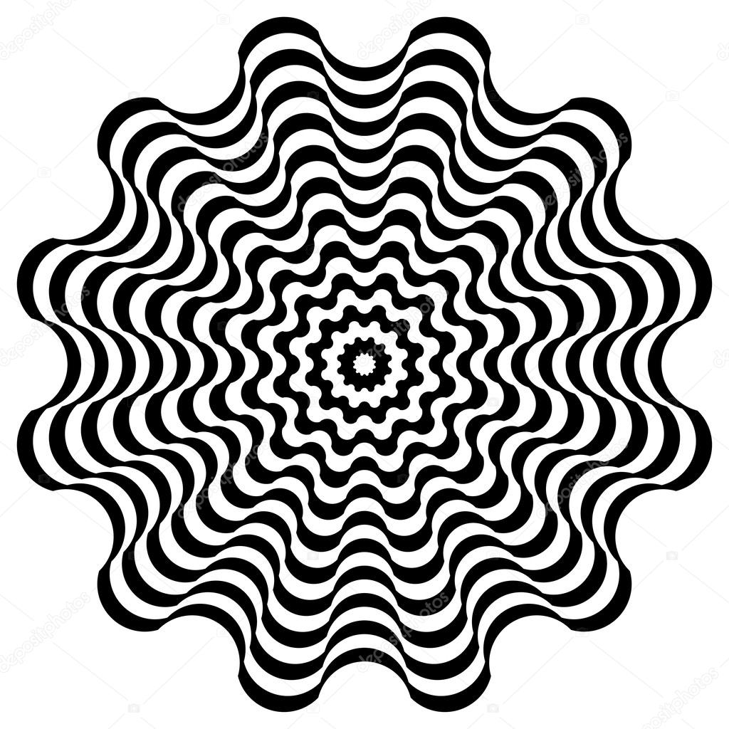 Optical illusion background. Vector illustration.