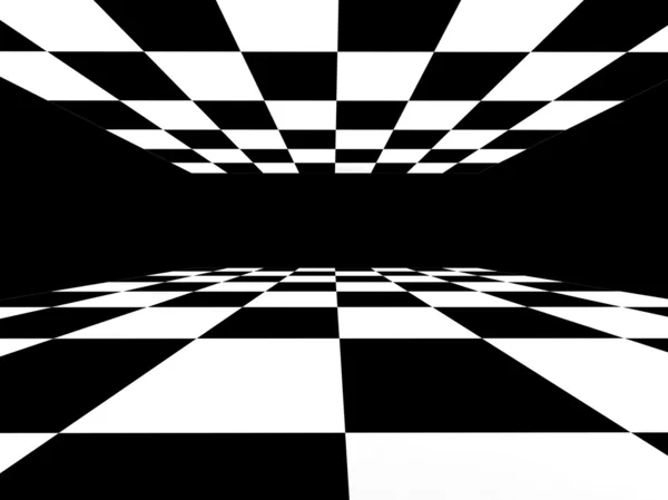 Checkered black and white abstract background — Stock Photo, Image