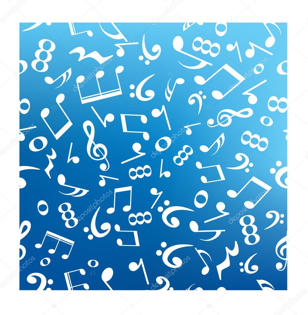 Music note abstract background.