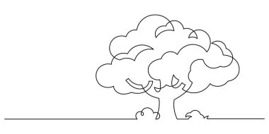 Ağaç ve çalı çizimlerinin ardı arkası kesilmiyor. yeşil çevre ve düşük karbon şehir ve rahatlama şehir parkı dekorasyonu kopyalama alanı kavramı