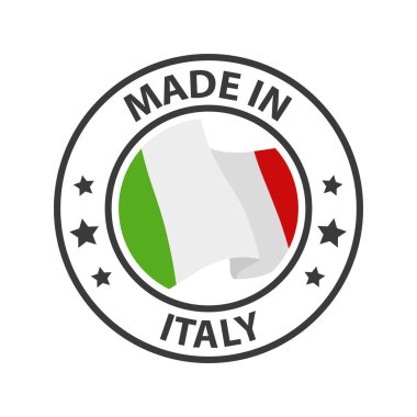 İtalyan ikonu. Ülke bayrağıyla damgalanmış.