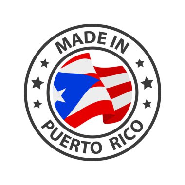 Porto Riko ikonundan yapılmış. Ülke bayrağıyla damgalanmış.