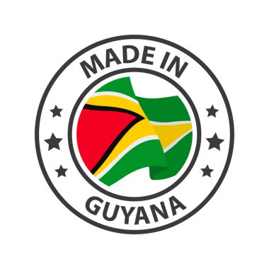 Guyana ikonundan yapılmış. Ülke bayrağıyla damgalanmış.