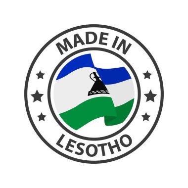 Lesotho ikonundan yapılmış. Ülke bayrağıyla damgalanmış.