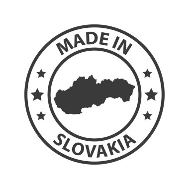 Slovakya ikonundan yapılmış. Pul etiketi. Vektör illüstrasyonu