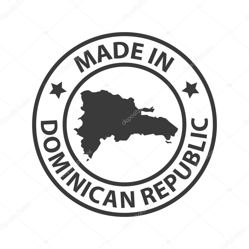 Made in Dominican Republic icon. Vector illustration