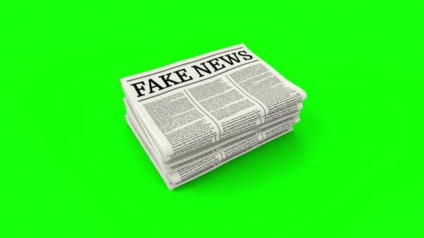 Fake News Fake News Krantenkop Hoax Media Kranten Drukken Stapel — Stockfoto