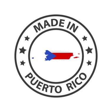 Porto Riko ikonundan yapılmış. Ülke haritasıyla damgalanmış
