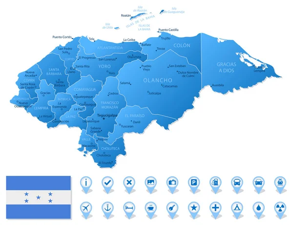 Espanha Mapa Azul Altamente Detalhado Ilustração Vetorial imagem vetorial  de gt29© 522076016