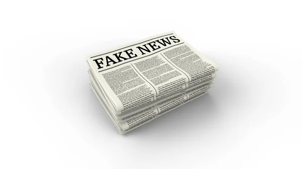 Fake News Fake News Krantenkop Hoax Media Kranten Drukken Stapel — Stockfoto