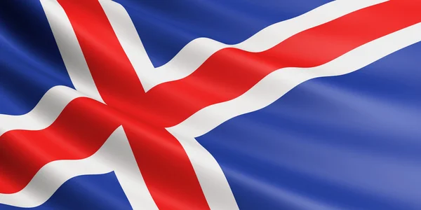 Islands flagga. — Stockfoto