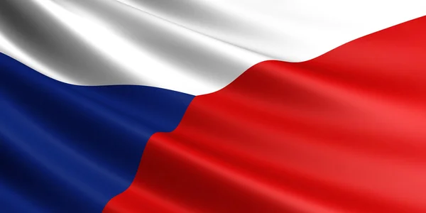 Vlag van Tsjechië. — Stockfoto