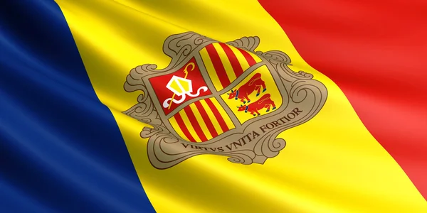 Bandera de Andorra . — Foto de Stock