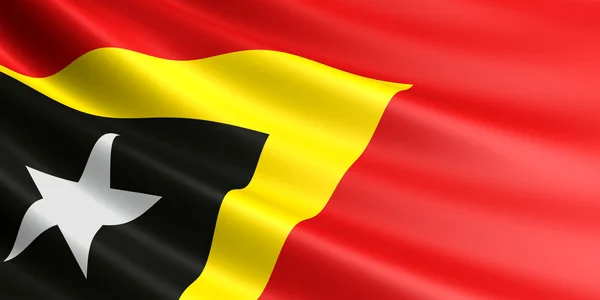 Timor Oriental Bandera . —  Fotos de Stock