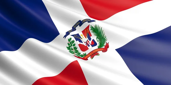 Bandeira da República Dominicana . — Fotografia de Stock