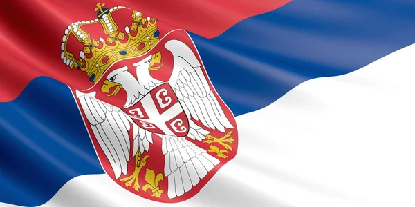 Sérvia Bandeira . — Fotografia de Stock
