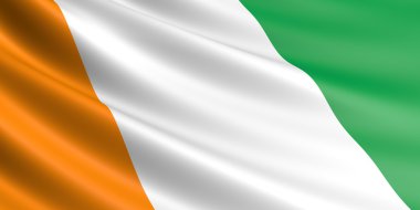 Fildişi Sahili bayrağı.