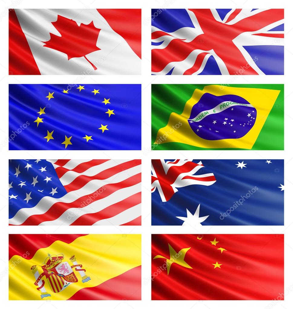 Popular flags collection.