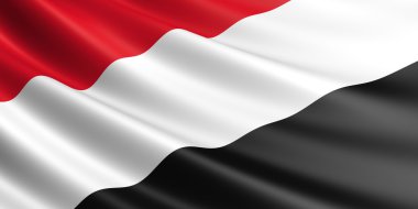 yemen rüzgarda sallayarak bayrak.