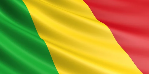 Flag of Mali waving in the wind. — Stock Photo, Image
