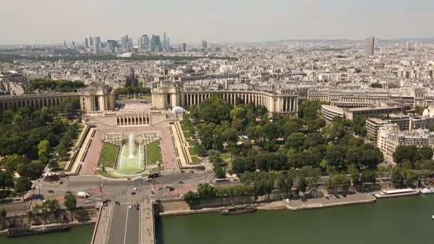 Aerial View of Paris city — Stock Video