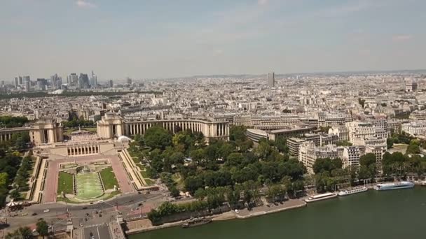 Εναέρια άποψη της Παρίσι πόλης — Αρχείο Βίντεο
