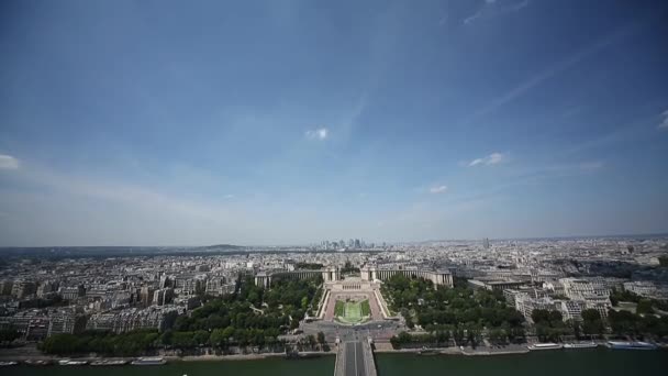 Aerial View of Paris city — Stock Video