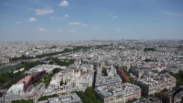 Aerial View of Paris city — Stock Video