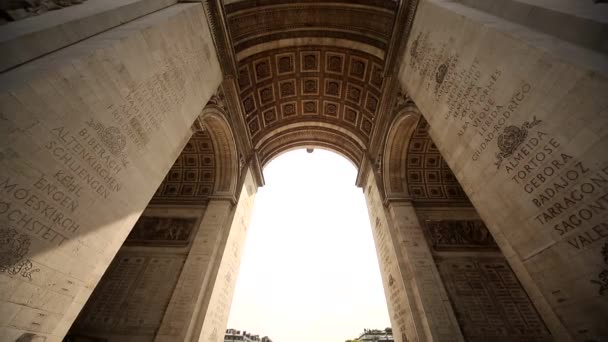 巴黎胜利拱门 — 图库视频影像