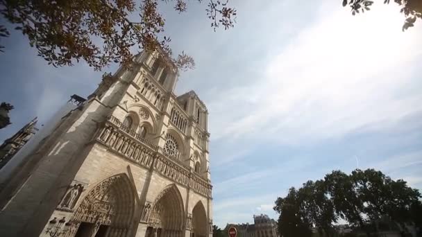 Katedral notre dame de Paris — Stok video