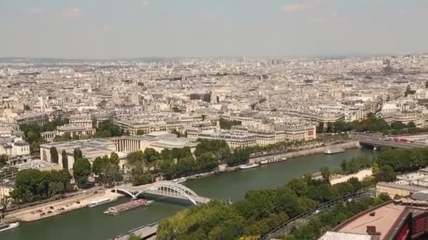 Vista aérea da cidade de Paris — Vídeo de Stock