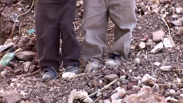 Cusco'kenar mahallelerinde çocuklarda — Stok video