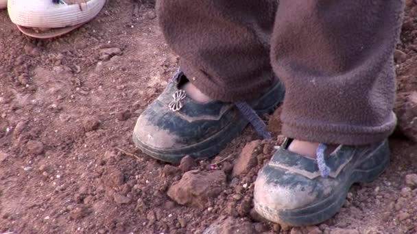 Crianças em favelas em Cusco — Vídeo de Stock