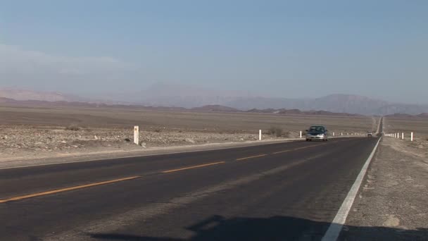 Road thru The Nazca Desert — Stock Video