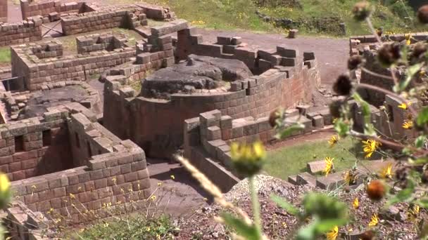 Ruinas incas en el valle sagrado — Vídeo de stock