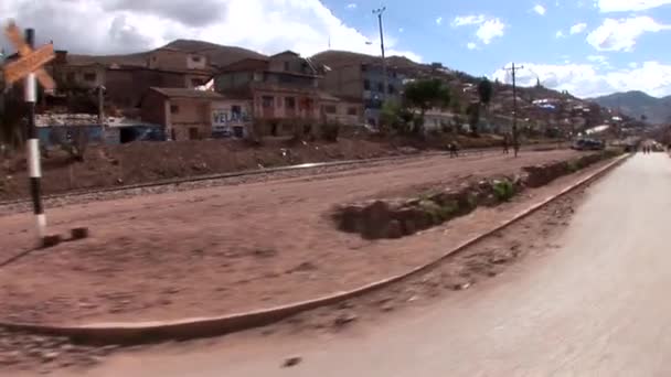 Conduciendo por las calles del Cusco — Vídeo de stock