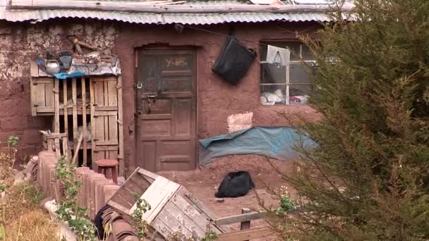 Armenviertel in Cusco — Stockvideo