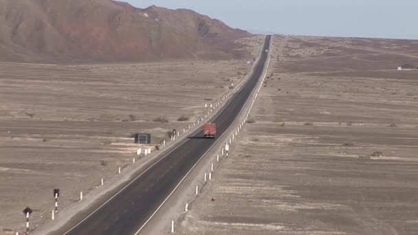 Weg via de Nazca-woestijn — Stockvideo
