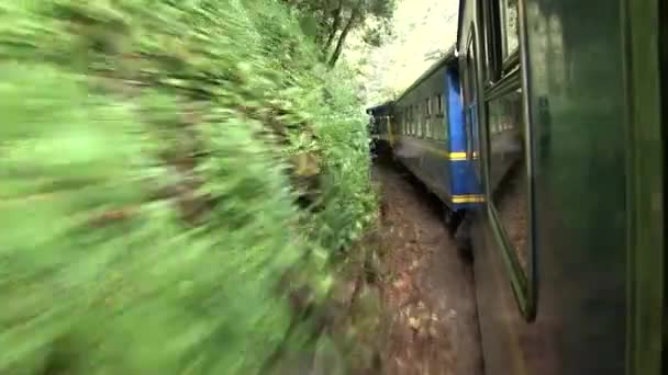 Andes üzerinden tren yolculuğu — Stok video