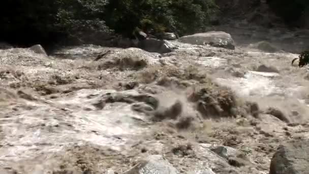 在洪水的乌鲁班巴河 — 图库视频影像