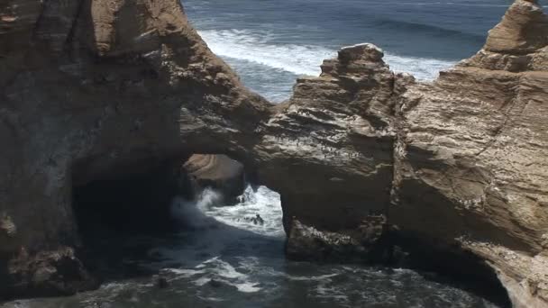Paracas National Park Cathedral — Stock Video