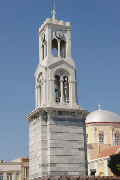 The clock tower in the square. — Stock Photo, Image