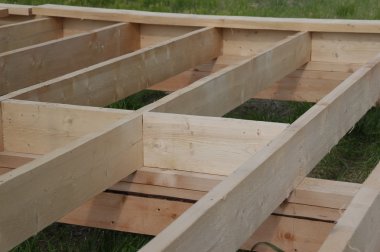 Bir çerçeve ev inşaatı