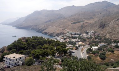 Chora Sfakion, üst görünüm, Girit.