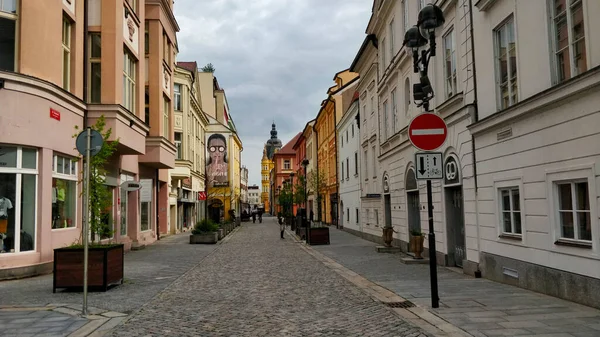 Историческая Улица Центра Города Южно Чешского Города Ческе Будеевице Дома — стоковое фото