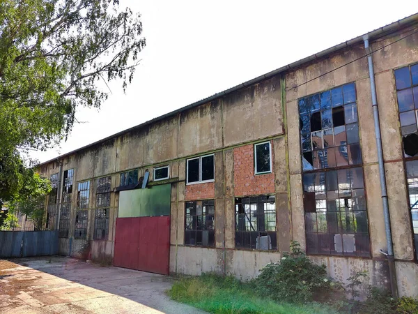 Prague Czech Republic June 2021 Old Abandoned Factory Building Industrial — Stock Photo, Image