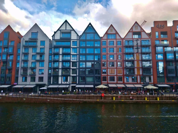 Gdansk Poland August 2021 Modern Style Buildings Gdansk City Center — Stock Photo, Image